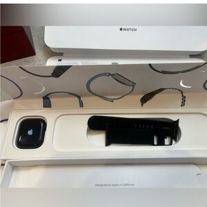 Apple Watch 7 with Midnight Black Band 42mm